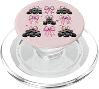 Monster Truck 4 Roues Offroad Girl Coquette Bow Rose Mom PopSockets PopGrip pour MagSafe