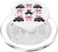 Monster Truck 4 Roues Offroad Girl Coquette Bow Rose Mom PopSockets PopGrip pour MagSafe