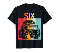 Monster Truck 6ème Anniversaire rétro 6 Ans garçons Filles Enfants T-Shirt