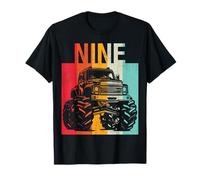 Monster Truck 9ème Anniversaire rétro 9 Ans garçons Filles Enfants T-Shirt