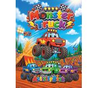 Monster Truck: Activity Book for Kids Ages 3-5 | 60 Pages, Big Trucks, Easy Mazes, Tracing, Spot the Difference & Questions
