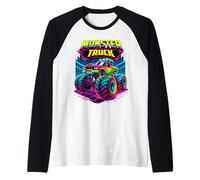 Monster Truck Are My Jam pour les tout-petits enfants adultes amateurs de camions Manche Raglan