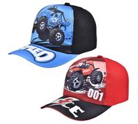 Monster Truck Casquettes Brodées Casquettes Baseball pour Enfants Casquette de Baseball en Coton Modèle Sport Outdoor Chapeau Casquette Boucle Arrière Chapeau de Soleil 2PCS