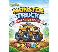 Monster Truck Coloring Book for Kids: 50 Fun and Easy Coloring Pages for Kids Ages 4-7 | Big Bold Designs | Single-Sided Pages