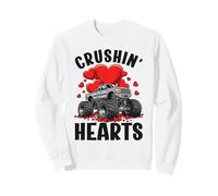 Monster Truck Crushin Hearts pour garçon, Saint-Valentin, Kids Sweatshirt