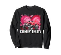 Monster Truck Crushin Hearts pour garçon, Saint-Valentin, Kids Sweatshirt