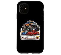 Monster Truck Crushing It Lover Fan Big Pneus Amateur Amusant Coque pour iPhone 11