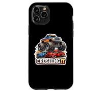 Monster Truck Crushing It Lover Fan Big Pneus Amateur Amusant Coque pour iPhone 11 Pro