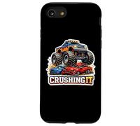 Monster Truck Crushing It Lover Fan Big Pneus Amateur Amusant Coque pour iPhone SE (2020) / 7/8