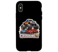 Monster Truck Crushing It Lover Fan Big Pneus Amateur Amusant Coque pour iPhone X/XS