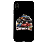Monster Truck Crushing It Lover Fan Big Pneus Amateur Amusant Coque pour iPhone XS Max