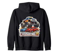 Monster Truck Crushing It Lover Fan Big Pneus Amateur Amusant Sweat à Capuche