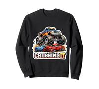 Monster Truck Crushing It Lover Fan Big Pneus Amateur Amusant Sweatshirt