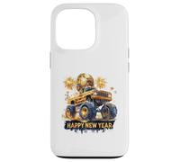 Monster Truck Golden Happy New Year Coque pour iPhone 13 Pro
