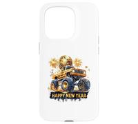 Monster Truck Golden Happy New Year Coque pour iPhone 15 Pro