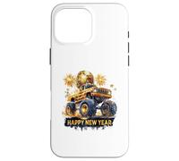 Monster Truck Golden Happy New Year Coque pour iPhone 16 Pro Max