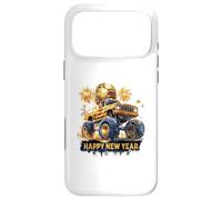 Monster Truck Golden Happy New Year Coque pour iPhone 17 Pro Max