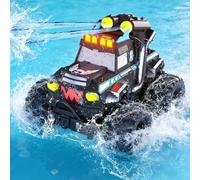 Monster truck Monster Truck télécommandée à partir de 6 ans, rotation à 360°, avec lumière, droit, tête en bas, 2,4 G, véhicule amphibien, Monster Truck télécommandé, RC