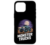 Monster Truck Night Scene Offroad Power Illustration Coque pour iPhone 16 Pro Max