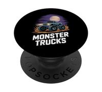 Monster Truck Night Scene Offroad Power Illustration PopSockets PopGrip Adhésif