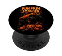 Monster Truck Pumpkin Smasher Halloween Garçons Filles Enfants PopSockets PopGrip Adhésif