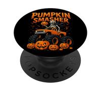Monster Truck Pumpkin Smasher Halloween Squelette Garçons Filles PopSockets PopGrip Adhésif