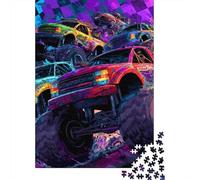 Monster Truck Racing Puzzle 1000 Pièces Educa Jouet en Bois Divertissement Créatif De l'art De La Décoration Jeu Éducatif Challenge Toy Adultes Et Enfants À Partir De 14 Ans 70x50cm/1000pcs
