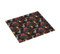 Monster Truck Tapis de séchage absorbant pour comptoir de cuisine, tapis de séchage de Noël 40,6 x 45,7 cm, tapis égouttoir à vaisselle avec boucle de suspension