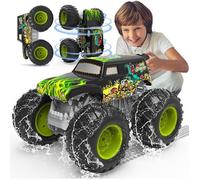 Monster Truck, voiture télécommandée pour enfants avec éclairage, rotation à 360°, marchepied, marche arrière, 1:16, 2,4 GHz