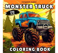 Monster Trucks Coloring Book for kids: amazing trucks, firetrucks, dump trucks and cars for coloring, kids age 4-12