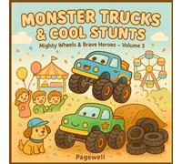 Monster Trucks & Cool Stunts - Kids Coloring Book: Mighty Wheels & Brave Heroes - Volume 3