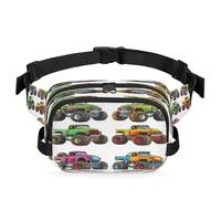 Monster Trucks Sac banane multifonction pour voyage, sport, course à pied, sac banane pour femmes, hommes, enfants, filles, garçons, couleur, XL, Organiseur de sac