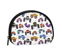 Monster Trucks1 Cartoon Portefeuille mignon pour femme, petit changement, portefeuille