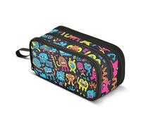 Monster1 Trousse à crayons de grande capacité pour garçons et filles 3 compartiments pour étudiants, papeterie, marqueur pour l'école, le bureau, le travail, Monstre 1, Taille unique, Mallette