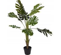 Monstera artificiel en pot noir 110 cm