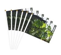 Monstera Deliciosa Drapeaux légers avec imprimé palmier bananier pratique pour fête, défilé, événements, festivals, décoration