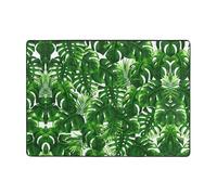 Monstera Deliciosa - Tapis d'intérieur moderne, tapis extra doux et confortable parfait pour les planchers en bois dur - 203,2 x 147,3 cm