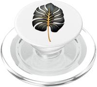 Monstera Drawn à la main en couleur feuillet de fenêtre Plante Nature PopSockets PopGrip pour MagSafe