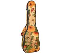 Monstera Étui rembourré pour ukulélé de concert de 58,4 cm, imperméable et durable, Multicolore 07, 25.9x9x3.1in/66x23x8cm, Organiseur de sac