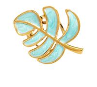 Monstera Leaf Bague déclaration pour femme en acier inoxydable émaillé avec grandes feuilles, plante tropicale, nature, bagues réglables, ouvertes, confortables, pour l'été, style bohème, Réglable