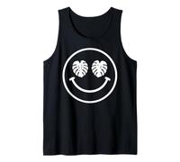 Monstera Leaf Happy Face Plantes Tropicales Lover Beach Design Débardeur