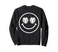 Monstera Leaf Happy Face Plantes Tropicales Lover Beach Design Sweatshirt