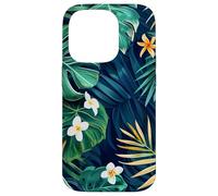 Monstera Leaf Tropical Laves Feuilles de palmier Coque pour iPhone 14 Pro