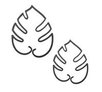 Monstera Lot de 2 tuteurs verticaux pour plantes d'intérieur et d'extérieur Motif feuilles