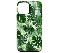Monstera Nature Feuilles Tropicales Motif Aquarelle Coque pour iPhone 12 Mini