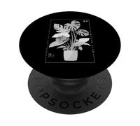 Monstera Plant Citation inspirante Art Minimaliste PopSockets PopGrip Adhésif