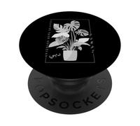 Monstera Plant Dubai Art Minimaliste Plante d'intérieur Émirats Arabes Unis PopSockets PopGrip Adhésif