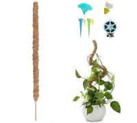 Monstera Tuteur 70/120/160 cm - Bâton en mousse flexible pour Monstera - Bâton de coco - Pour plantes d'intérieur - Avec accessoires, support pour plantes, tuteur en noix de coco - Tuteur de plantes