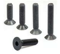 MonsterBolts - Lot de 10 vis à tête plate #6-40 x 1,9 cm, ASTM F8356, alliage d'acier, oxyde noir, #6-40