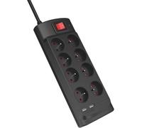 Monster Parasurtenseur Power Parafoudre 8 prises + 2 USB-A MOV Fireproof 1,80 m